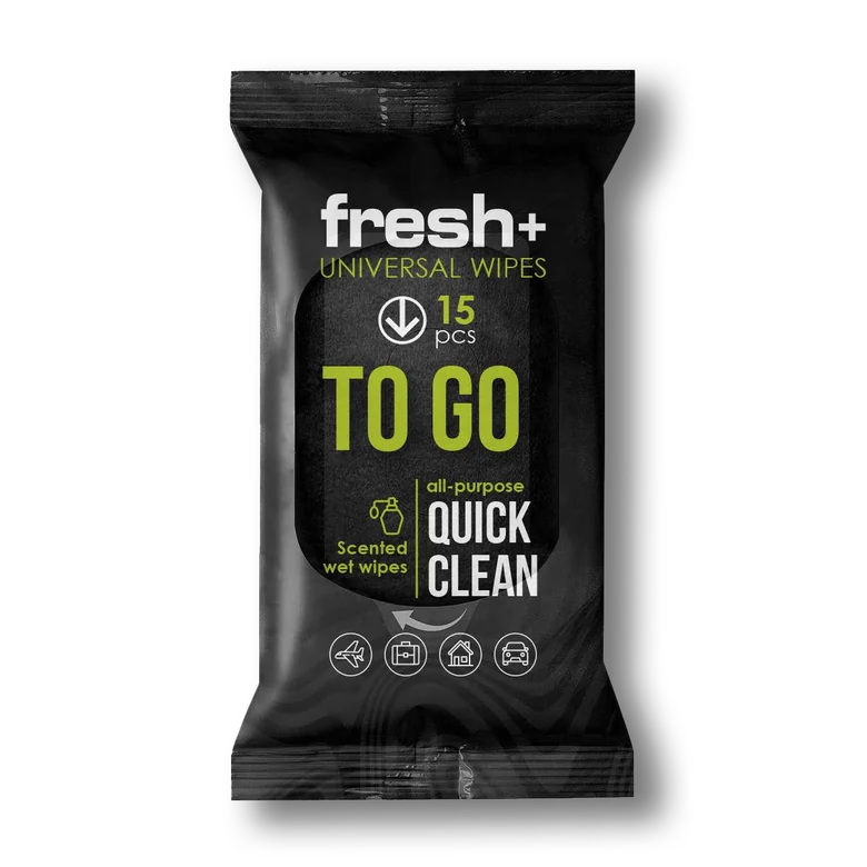 fresh+ Universal Wipes To Go, 15 шт